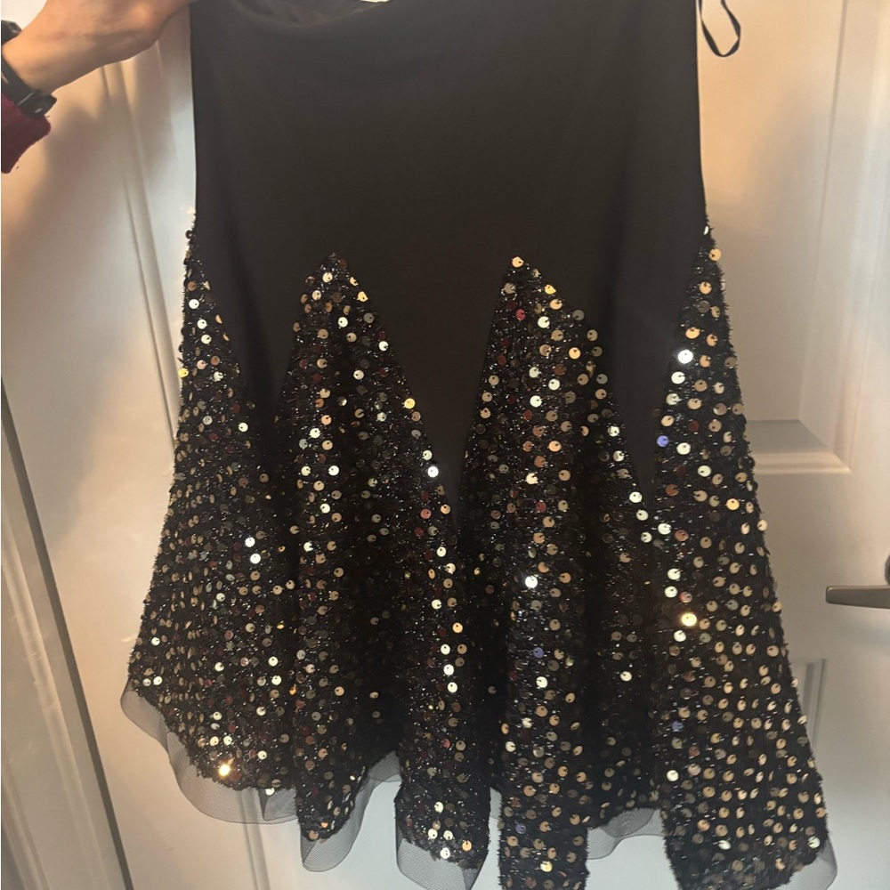 Black Sequin Women's Skirt